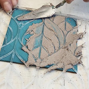 Трафарет - Липа без шва - Фотография интерьере 6