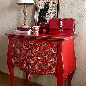 Трафарет - Клубничный воришка овал - Фотография интерьере 10