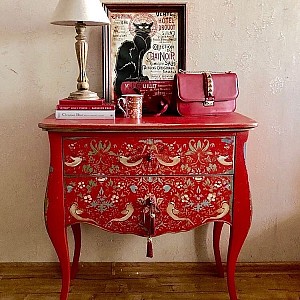 Трафарет - Клубничный воришка овал - Фотография интерьере 7