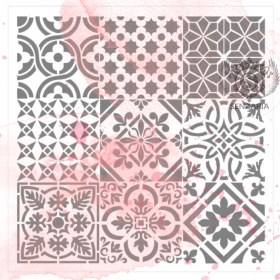 Трафарет - Плитка орнамент